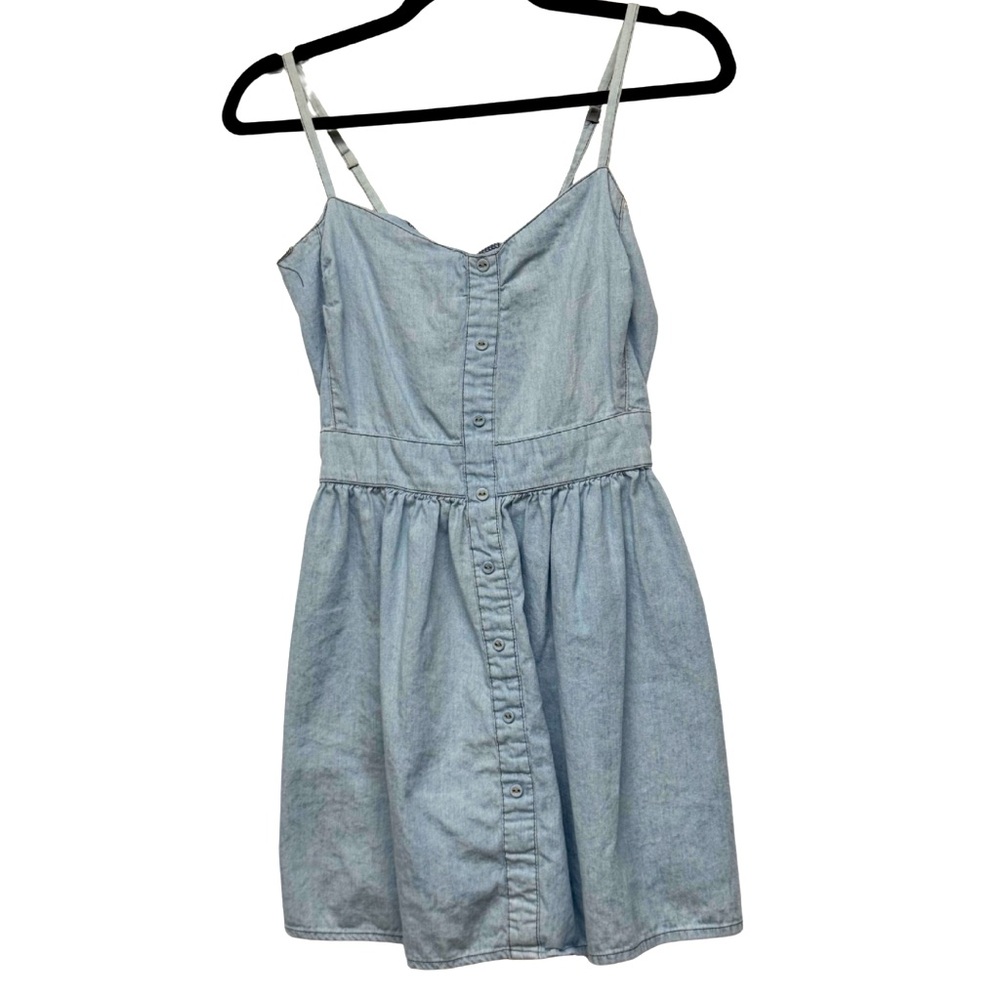 Streetwear Society Denim Midi Spaghetti Strap Dress Size Large (fits like a Sm)